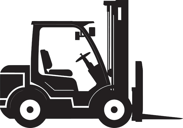 A black and white image of a forklift | Premium AI-generated vector