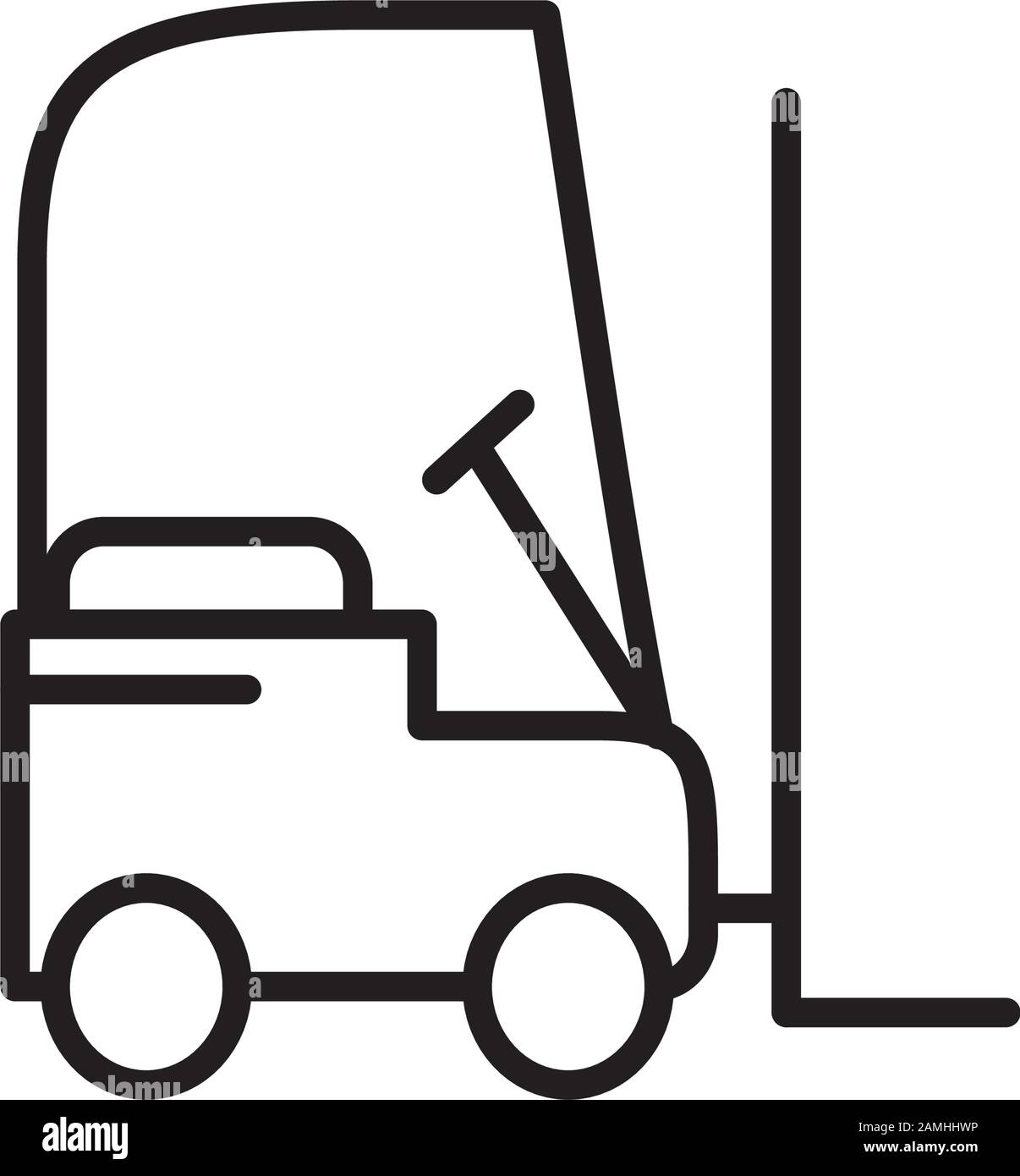 Forklift truck Black and White Stock Photos & Images - Alamy